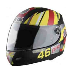 O2 Max Pro Matt Black Decor Full Face Helmet With Aerodynamic Design, Cross Ventilation & Scratch Resistant Visor (Decor 46 Number)